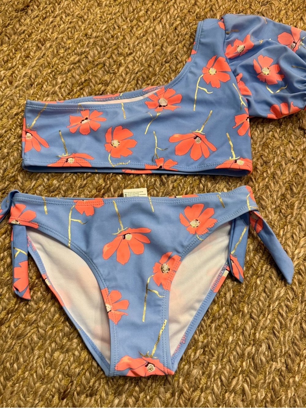 Snapper Rock Girls Two Piece Floral Swimsuit Size 11/12